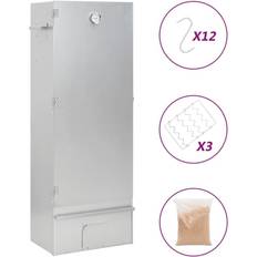 Röktunna grill med träflis 44,5x29x110 galvaniserat stål