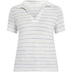 Rayon Polo Shirts Rag & Bone Navy Striped Polo Bluewht