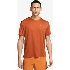 Herre - Løb - Sølv T-shirts Nike Løbe T-Shirt Dri-FIT UV Miller Orange/Sølv