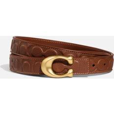 Coach Logo-Embossed Leather Belt