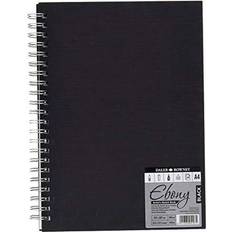 Black Paper Daler Rowney Daler-Rowney Ebony Spiral Black Paper Sketchbook Portrait A4