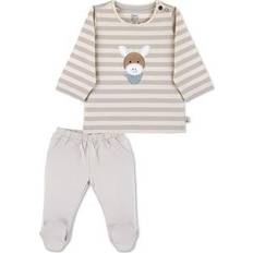 9-12M Altri Set Sterntaler Set Camicia a Maniche Lunghe E Pantaloni Grigio Chiaro