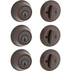 Lock Cylinders Kwikset Pack of 3 96600-726 cylinder deadbolt door bronze