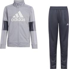 Tracksuits Adidas big boys grey/silver colorblock tricot track jacket/pants set ag6415y