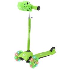 Dino Light Up Mini Cruiser 3 Wheel Scooter Green 