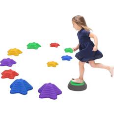 Toys ZONEKIZ Kids Stepping Stones, 11 Pieces Balance River Stones