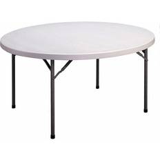 BBQ Furniture & Attachments 60in Round Blow Molded Folding Table Granite