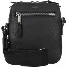 HUGO BOSS Grained-leather reporter bag with zipped front pocket