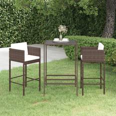 Brune Bargrupper vidaXL 3 Outdoor Bar Set