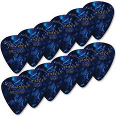 Blue Picks Fender 351 Classic Celluloid Picks 12-Pack (Couleurs assorties) Blue Moto (Medium) Lot de 12 médiators