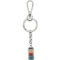 Paul Smith Silver Mini Artist Stripe Keychain - MULTICOLOUR UNI