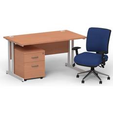 Casters Writing Desks Impulse 1400mm Cantilever Straight Writing Desk