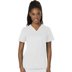 Work Vests Cherokee Women's V-Neck Top, White