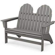 Gray Garden Benches Polywood Vineyard Adirondack Park Garden Bench