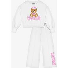 Moschino Sweatset Vit/Rosa m. Tryck/Paljetter år 128 Sweatset