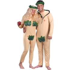 Beige Fancy Dresses Fun World Adam and Eve Sinful Couples Costume Beige