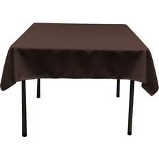 Round Tablecloths LA Linen LA Linen Poplin Square Tablecloth Brown