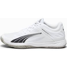 Herren Handballschuhe Puma Unisex Beschleunigt den Turbo Hallenturnschuh, White Black Concrete Gray