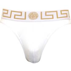 Versace Mutande Versace Iconic Thong, White/gold