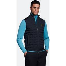 Lyle & Scott Men Vests Lyle & Scott Check Quilt Back Fleece Gilet