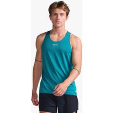 Herr - Reflexer Linnen 2XU Light Speed Tech Singlet Jade/Glacier Reflective Herr