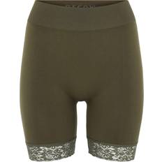 Decoy Shorts Decoy Lange Sømløse Indershorts Med Blonder, Grøn