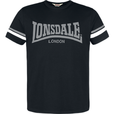 Lonsdale Creich Leisure T-Shirt - Black/White/Grey