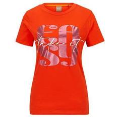 HUGO BOSS Damen T-Shirts HUGO BOSS Women's C_Elogo_17 T_Shirt, Bright Orange821