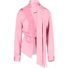 Victoria Beckham Asymmetric Satin Blouse - Pink