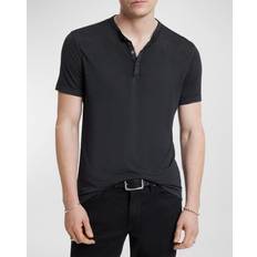 Clothing John Varvatos Men's Burnout Henley Shirt CHARCOAL HEATHER