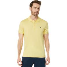 Lacoste Short Sleeve Jersey Interlock Regular Yellow Men's Clothing Yellow