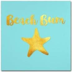 Wall Decor Trademark Fine Art 'Ocean Blue Beach Bum' Graphic Print on Wrapped Wall Decor