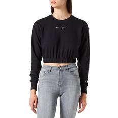 Champion Women's American Classics Crop Boxy Crew Neck Sweatshirt - Black