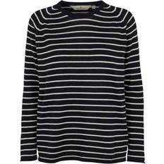 Basic Apparel Tøj Basic Apparel Soya dame striktrøje, Navy/Whisper white