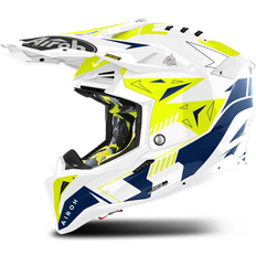 Airoh Crosshjelm Aviator 3, Spin Gul/Blå