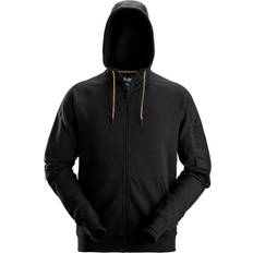 Zipper Logo Hoodie - Black