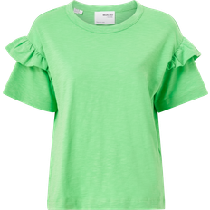 Selected Ekologisk Bomull Volang T-shirt Grön