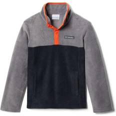 Black Fleece Garments Columbia Boy's Steens Mountain Quarter Snap Fleece Pull-Over - Black/City Grey