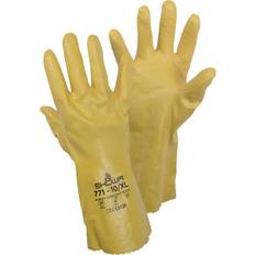 Geel Wegwerphandschoenen Showa Yellow Polyester Cotton Fibre Chemical Resistant Work Gloves, 10, Nitrile Coating