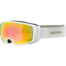 Alpina Herr Skidglasögon Alpina Double Jack Q-Lite - White Matt/Mirror Rainbow