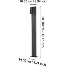 Black Bollards Eglo Stagnone LED Path Light Black Bollard