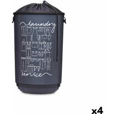 Kipit Dark Blue Plastic Laundry Basket 40L 4 Units