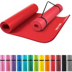 Rood Yoga-uitrusting Gorilla Sports Yogamat Deluxe 190 x 100 x 1,5 cm Rood