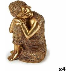 Siddende buddha Gift Decor Buddha Siddende Gylden Dekorationsfigur