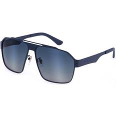 Police Blue Metal Sunglasses - Matte Blue