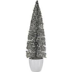 Sølv Juletræer Stor Sølv og Hvid Plast 10 x 38 x 10 cm Juletræ