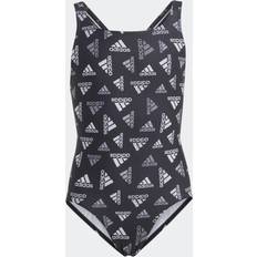 Adidas Meisje Badpakken Adidas Logo Swimsuit - Zwart