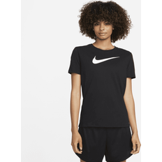 Nike Dri-fit Swoosh T-shirt Damer Svart