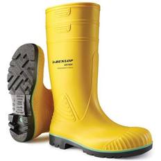 Dunlop acifort ribbed wellington work boots yellow sizes 6-12