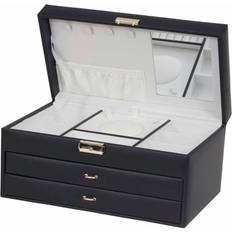 Mele & Co Black Bonded Leather Jewellery Box P55137
